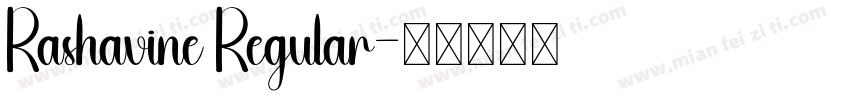 Rashavine Regular字体转换